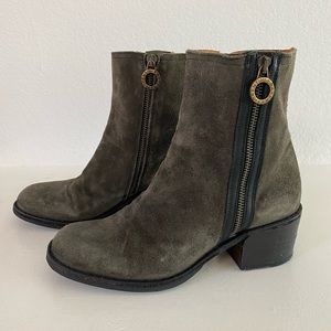 Fiorintini + Baker Gray Suede Boots